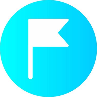 Arkaplanda bayrak simgesi izole edildi