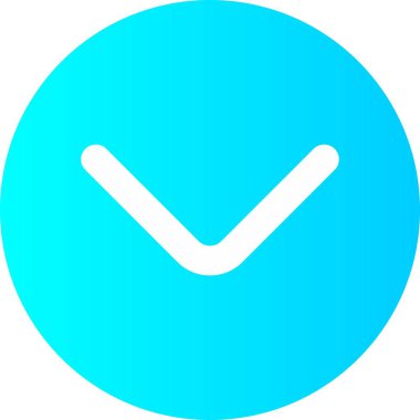 Aşağıdaki Ok simgesi arkaplanda izole edildi 