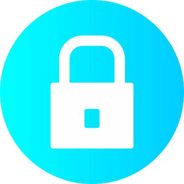 Arkaplanda kilit simgesi izole edildi