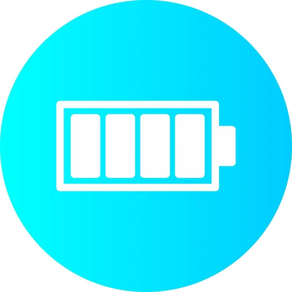 Batterij Volledig pictogram geïsoleerd op de achtergrond — Stockvector