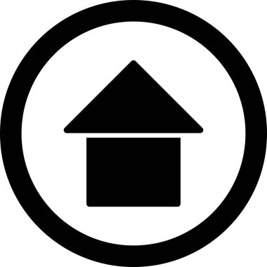 Arkaplanda ev simgesi izole edildi