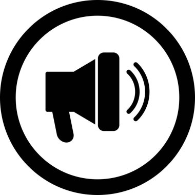 Açıklama Sözcüsü simgesi arkaplanda izole edildi