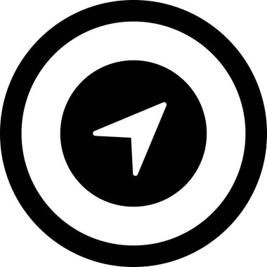 Arka planda gezinme simgesi izole edildi