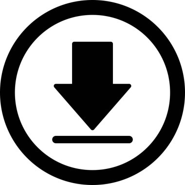 Arkaplanda indirme simgesi izole edildi