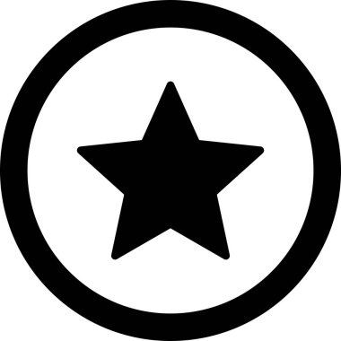 Arkaplanda yıldız simgesi izole edildi