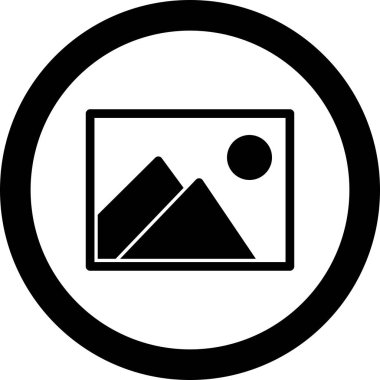 Arkaplanda galeri simgesi izole edildi