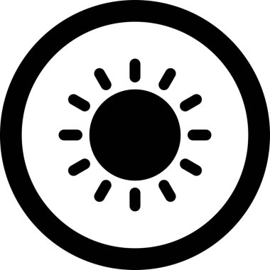 Arkaplanda güneş simgesi izole edildi