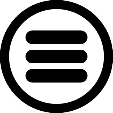 Arkaplanda menü simgesi izole edildi