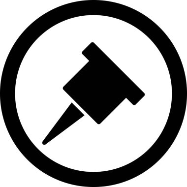 Başparmak iğnesi simgesi arkaplanda izole edildi