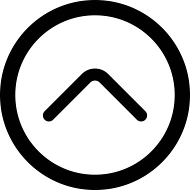 Yukarı Ok simgesi arkaplanda izole edildi 