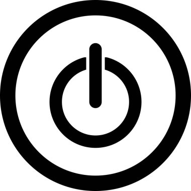 Arka planda Güç Kapatma simgesi izole edildi