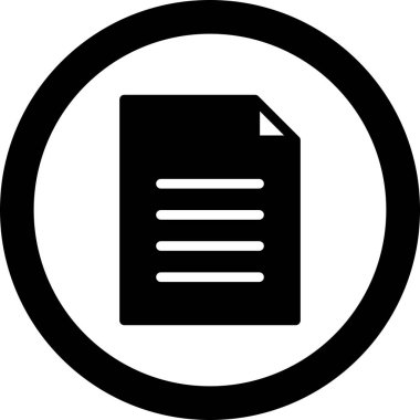 Belge simgesi arkaplanda izole edildi