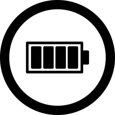 Pil Tam simgesi arkaplanda izole edildi