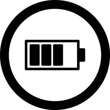 Arka planda pil simgesi izole edildi 