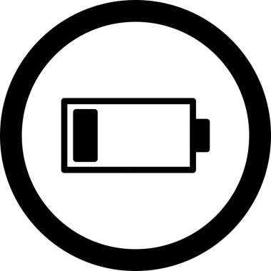 Pil Düşük simgesi arkaplanda izole edildi