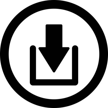 Arkaplanda aşağı doğru ok simgesi izole edildi 