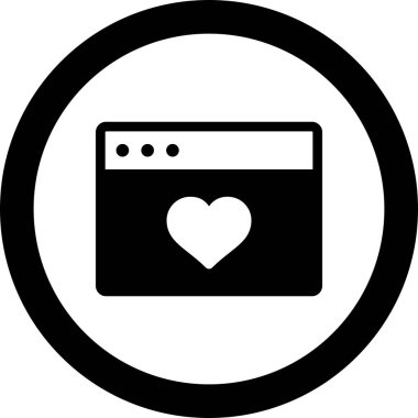  Kalp Tarayıcı simgesi arkaplanda izole edildi 