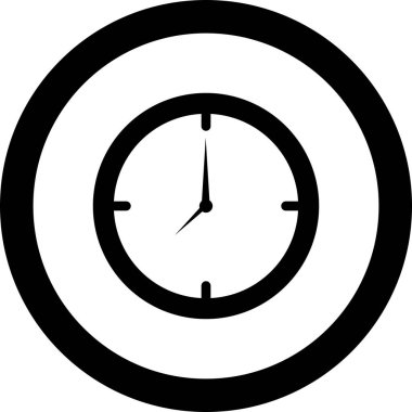 Saat simgesi üzerinde arka izole