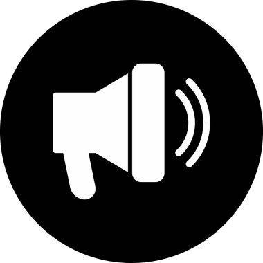 Açıklama Sözcüsü simgesi arkaplanda izole edildi