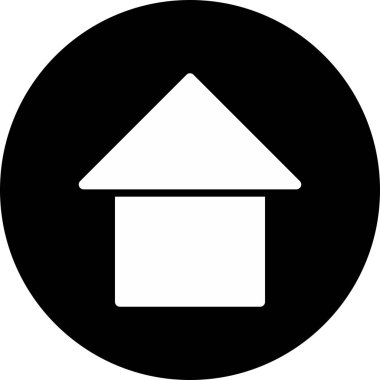 Arkaplanda ev simgesi izole edildi