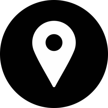 Arkaplanda konum simgesi izole edildi