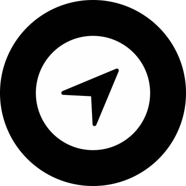 Arka planda gezinme simgesi izole edildi