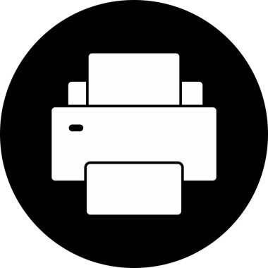 Yazıcı simgesi arkaplanda izole edildi