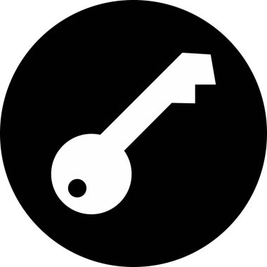 Anahtar simgesi üzerinde arka izole