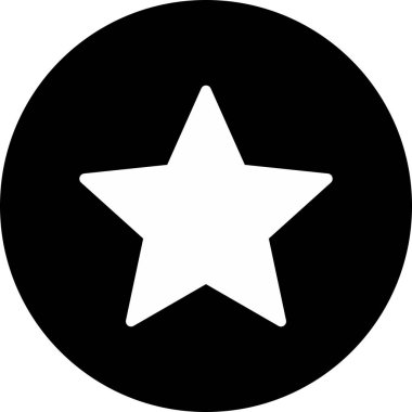 Arkaplanda yıldız simgesi izole edildi