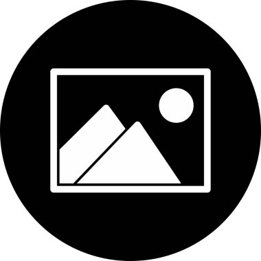 Arkaplanda galeri simgesi izole edildi