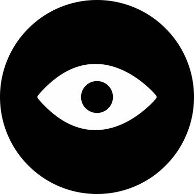 Arkaplanda göz simgesi izole edildi