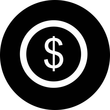 Bozuk para simgesi arkaplanda izole edildi