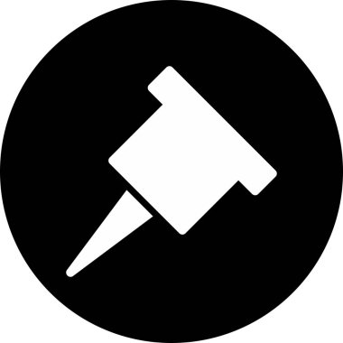 Başparmak iğnesi simgesi arkaplanda izole edildi