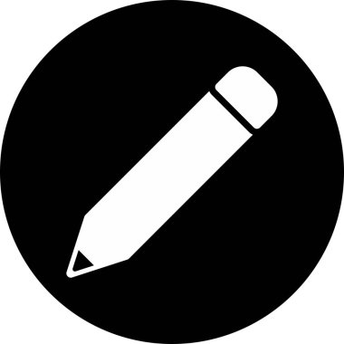 Kalem simgesi arkaplanda izole edildi