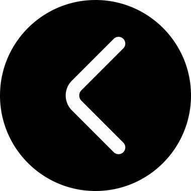 Sol Ok simgesi arkaplanda izole edildi