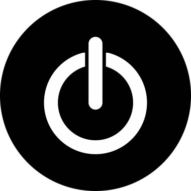 Arka planda Güç Kapatma simgesi izole edildi