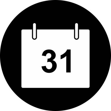 Calander simgesi arkaplanda izole edildi