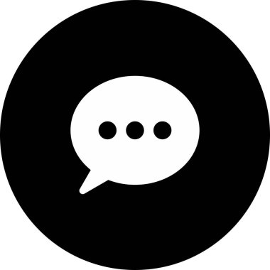  Arkaplanda sohbet simgesi izole edildi