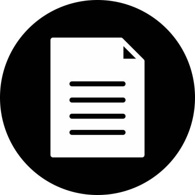 Belge simgesi arkaplanda izole edildi