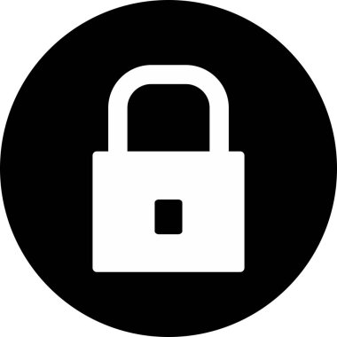 Arkaplanda kilit simgesi izole edildi