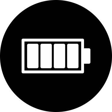 Pil Tam simgesi arkaplanda izole edildi