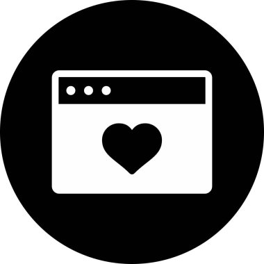  Kalp Tarayıcı simgesi arkaplanda izole edildi 