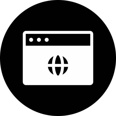 Web Tarayıcı simgesi arkaplanda izole edildi 