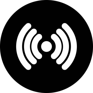 Arkaplanda hava indirme sinyali simgesi izole edildi