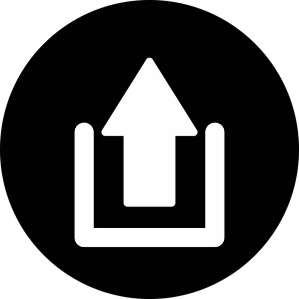 Upward Arrow icon isolated on background — Stock Vector