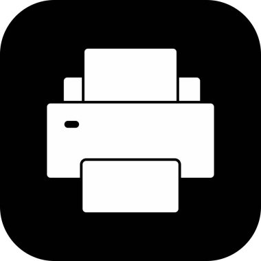 Yazıcı simgesi arkaplanda izole edildi