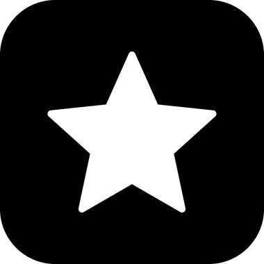 Arkaplanda yıldız simgesi izole edildi