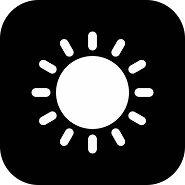 Arkaplanda güneş simgesi izole edildi