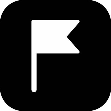 Arkaplanda bayrak simgesi izole edildi