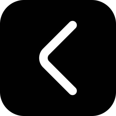 Sol Ok simgesi arkaplanda izole edildi